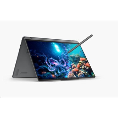 LENOVO Laptop Yoga 9 2-in-1 / Intel Core Ultra 7 258V, 14.0", 2880x1800, 32GB, 1TB SSD, Windows 11 Pro, siva
